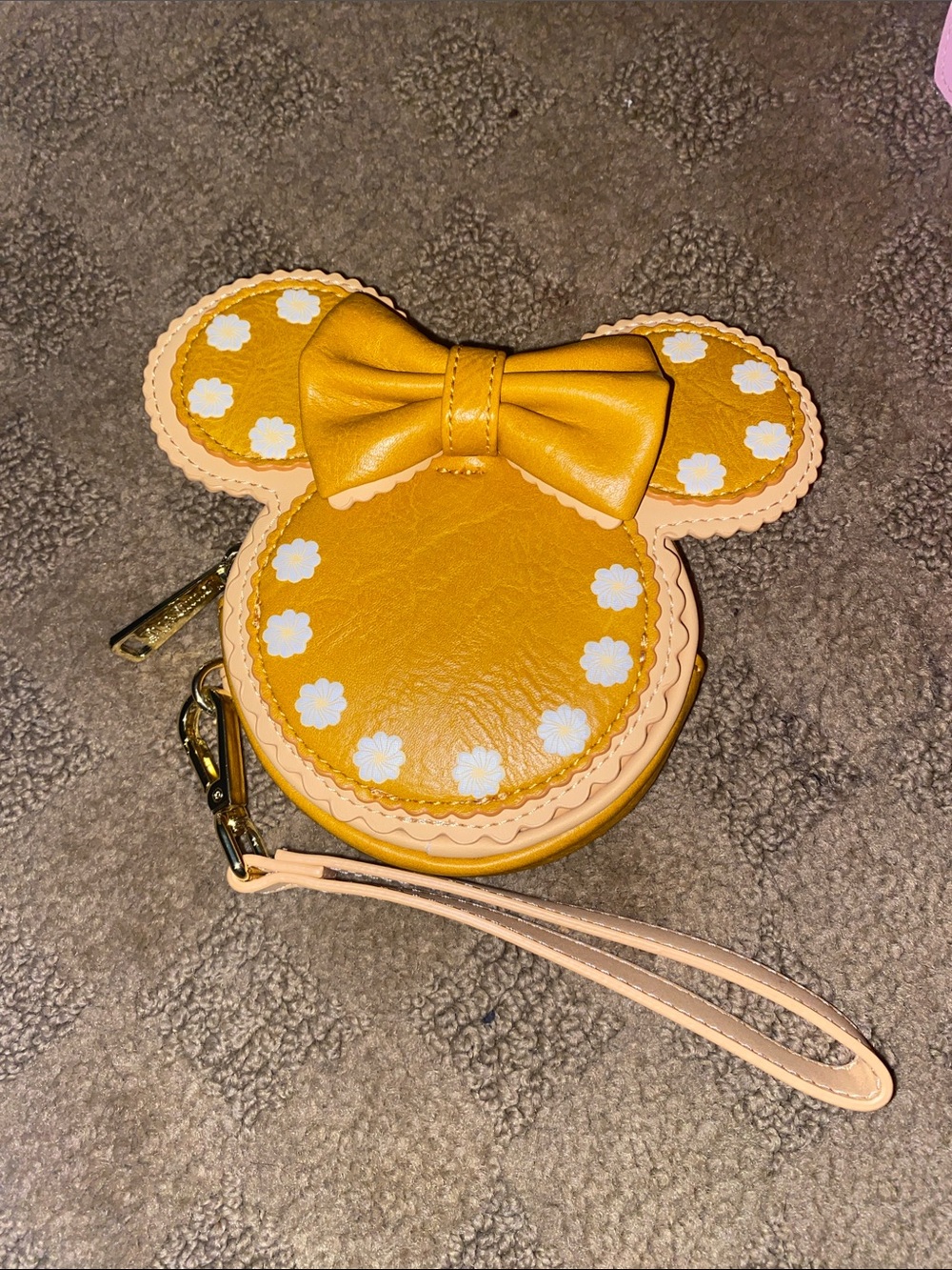 Loungefly Yellow Mouse Bow Coin Purse Wristlet